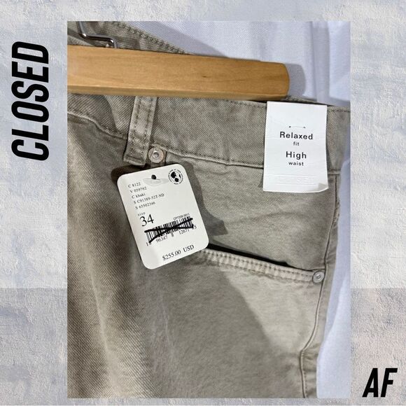 CLOSED BAKER JEANS RELAXED FIT HIGH RISE IN MARBLE GREY NWT SIZE 34” - Picture 5 of 5